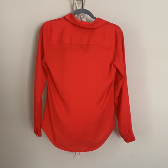 Orangey Pink button down top - Picture 3 of 4